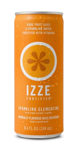 Izze Fortified All Natural Sparkling Juice, Clementine, 8.4-Ounce Cans (Pack of 24)