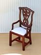Dollhouse Miniature Mahogany Dining Room Armchair