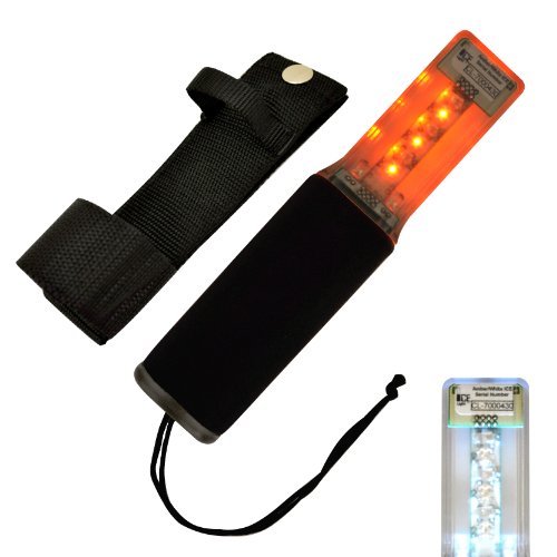  Torfino ICE Light Dual Color 17 LED Traffic Safety Hand Held Security Flashlight (Amber and White Lights) 