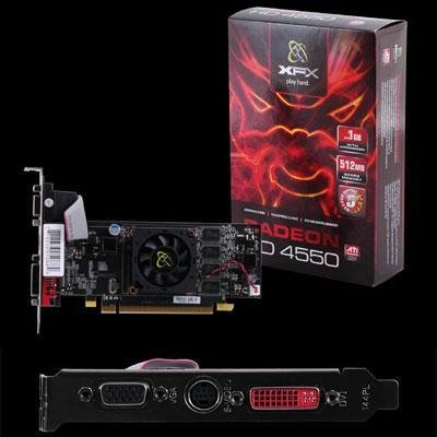 XFX ATI Radeon HD4550 512MB DDR2 VGA/DVI/HDTV Low-Profile PCI-Express Video Card HD455XYAF2