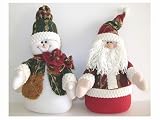 13h Fabric Santa & Snowman Decor (2 Pcs. Set)