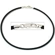 Rubber Cord Anklet Black 9"
