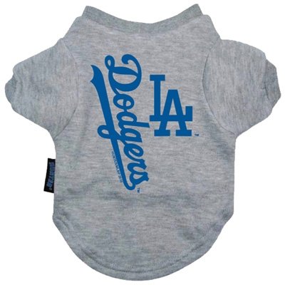 Los Angeles Dodgers MLB Pet T-Shirt, X-Large, Color:Gray