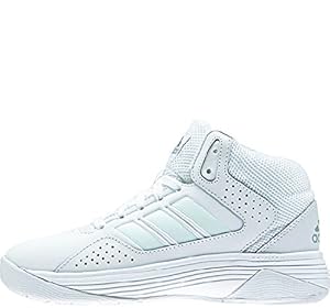 adidas Performance Men's Cloudfoam Ilation Mid Basketball Shoe,White/White/Clear Onix Grey,10 M US