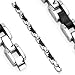 Black and Polished Bicycle Chain Bracelet 13MM - title=