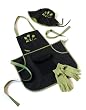 Two's Company Silouette 3 Piece Gardner's Gift Set: a Sun Hat, a Garden Apron & Gloves