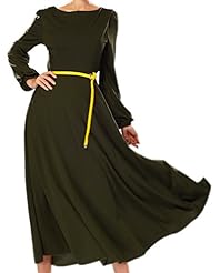 V-neck Long Sleeves Floral Print Spring Flared-Skirt Floor Length Maxi Dress 