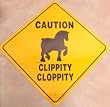 Draft Horse Caution Sign