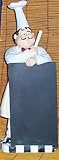 Fat Chef Menu Board Chalk Bistro Kitchen Waiter L/side