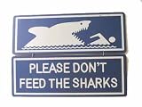 Don't Feed The SHARKS Tin plaque SIGN wall decor FuNNy
