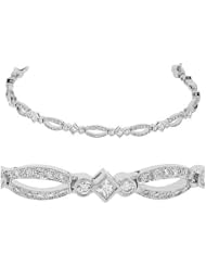 Diamond Bracelet - Pave Diamond Tennis Bracelet in Platinum