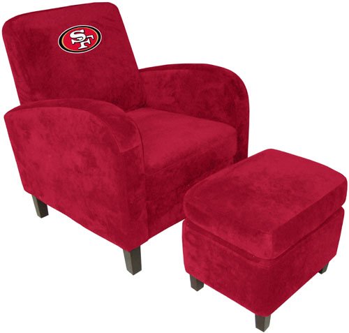 San Francisco 49ers Den Chair with Ottoman