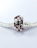 Swarovski Crystal Bead Amethyst and Crystal Colored