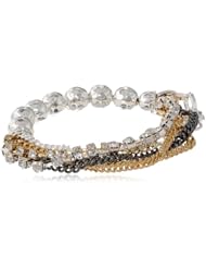Nine West "Mixtape" Tri-Tone Mixed Media Strand Necklace, 42"