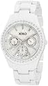 XOXO Women's XO114 Rhinestone Accent White Enamel Bracelet Watch