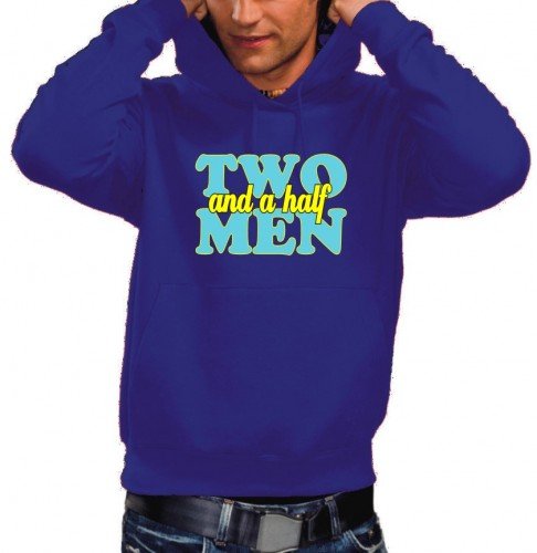 Coole-Fun-T-Shirts Herren TWO AND A HALF MEN hoodie royalblau Kapuzen Sweatshirt, XL Preisvergleich