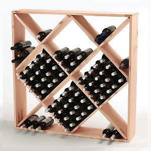 Jumbo Bin 120 Bottle Wine Rack (Natural by