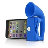 Horn Stand Speaker Loudspeaker Amplifier silicone For Apple iPhone 4 4G Blue