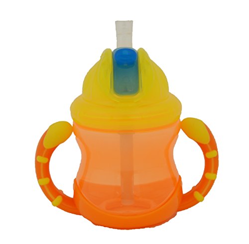 Nuby スーパー・ツインハンドル・フリップイットマグ 240ml オレンジ【マグ】FDNB9845102