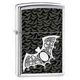 Zippo Lighter Flocking Bats, High Polished Chrome