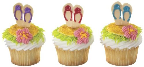 Summer Flip Flop Cupcake Picks ~ 12 count