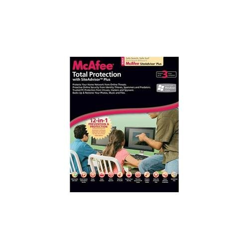 McAfee Total Protection 2008 - Complete package - 3 users - DVD - Win - English