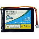 TomTom One 3rd Edition Dach Battery - Replacement for TomTom GPS Battery (1450mAh, 3.7V, Lithium-Ion) - Compatible with TomTom F650010252, 4N00.004, One Regional, Rider, One Europe, One XL Europe, One XL Dach TML, One 3rd Edition Dach, One Version 3, One V2, One V3, One XL-S