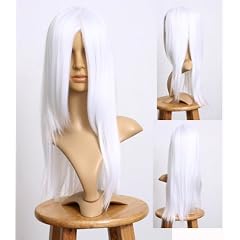 Cosplayland C091 60cm Schneewei� glatt lang Pony hitzefest Per�cke