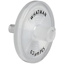 Whatman 6780-2510 Polyethersulfone Puradisc 25 Syringe Filter, 100mL/m Maximum Volume, 1 Micron (Pack of 50)