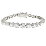 Sterling Silver Graduated (3.5-6mm) Cubic Zirconia Tennis Bracelet by Charles Winston, 7"