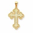 14k Greek Filigree Cross Pendant