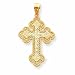 14k Greek Filigree Cross Pendant