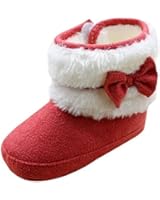 Metee Dresses Baby Girls Fur Fleece Snow Bowknot Soft Sole Boots Crib Shoes