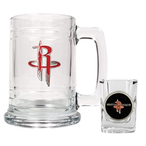 Sports NBA ROCKETS Boilermaker Set - Primary Logo/Clear Glass