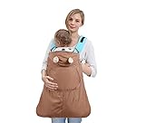 ベビーキャリアカバー ベビーウォーマー ベビーカー ウィンター　防寒 はっ水　抱っこ紐 ベビーフード付きパーカー　秋冬お出かけ用 選べる3色　裏ボア 防寒カバー (66×63cm, カーキ)