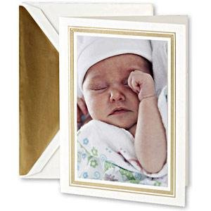 Gold Foil on Pearl holiday photomount cards by 