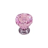 WOFALO 12倍ピンクのクリスタルガラスドア・ノブ引き出しキャビネット家具は、ハンドルを引いて