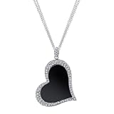 Black Onyx Diamond Heart