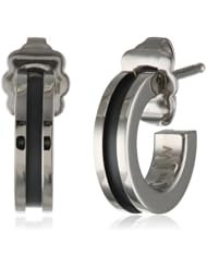 Womens Black Plated Stainless Earrings