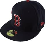 Boston Red Sox Sport Script Fitted Flat Brim Hat/Cap