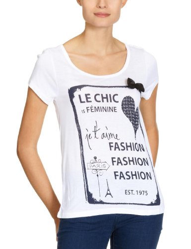 VILA CLOTHES Damen T-Shirt 14005741, Gr. 38, Wei&szlig; (OPTICAL SNOW) Preisvergleich