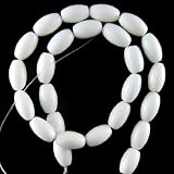 10x16mm white jade barrel beads 16