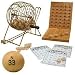 Da Vinci Deluxe 7 Inch Diameter Metal Frame Cage Bingo Set with Wood Balls & Wood Board