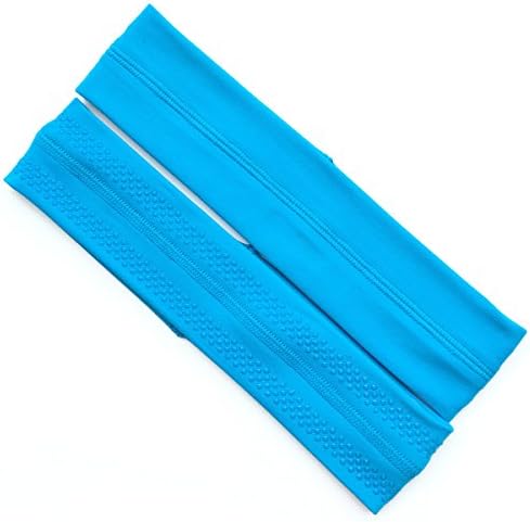 Agosti Non Slip Silicone Sweatband Sport Hair Headband for Women, Fashion Yoga Wrap Fitness Athletic Fabric Accessories Head Bands, Blue