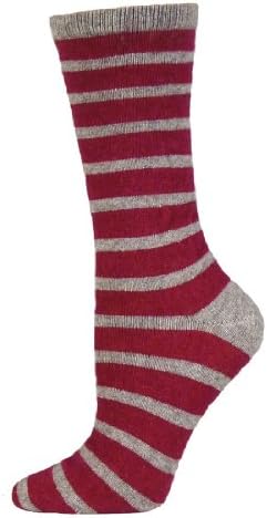 B.ella Women's Keri Puffy Two Color Stripe Crew Socks