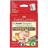 12 Jumbo Triangular Color EcoPencils by 