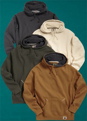 Vintage Hooded Sweatshirt with Thermal-Lined Hood