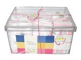 Noa Lily Large Layette Gift Basket, Pink Toile, 6 Months