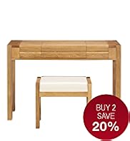 Sonoma Light Dressing Table & Stool