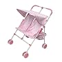 Double Side-By-Side Doll Umbrella Stroller - Pink/ White Gingham